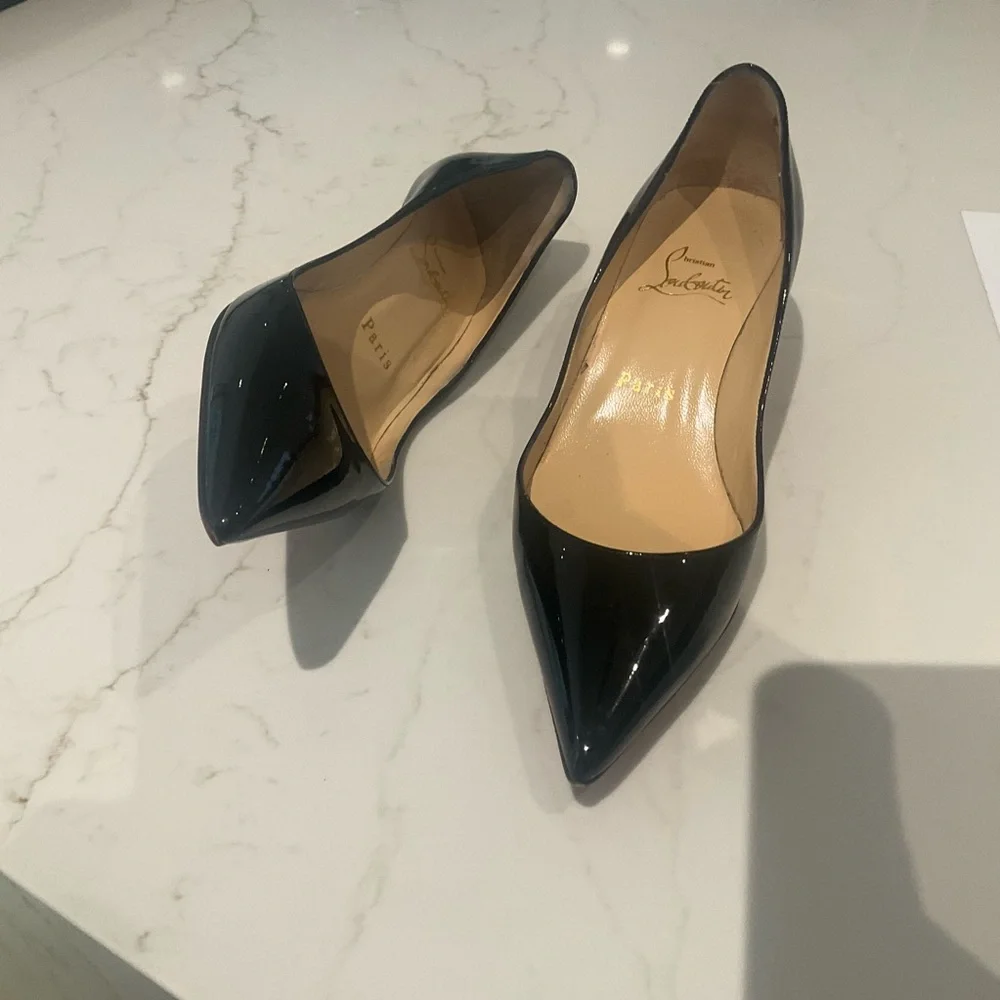 Christian Louboutin Black and Red Heels - Picture 2 of 3